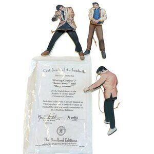 Set of 3 Bradford 2000 Rockin n Rollin Elvis Presley Ornament  A00751  COA 38878